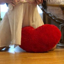 Love Heart Pillow Free Shipping! Worn Live On Cam