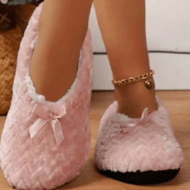 Fuzzy Worn Slippers Pink Free Shipping!