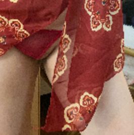 Red See Through Thong Panties Worn Live Free Shipping!