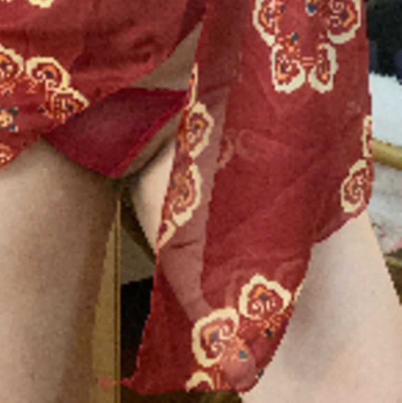Red See Through Thong Panties Worn Live Free Shipping!