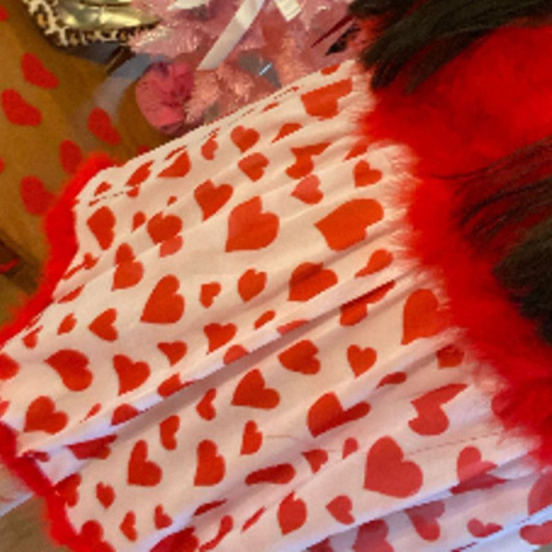 Red Hearts Cupid Lingerie Free Shipping! Worn Live On Cam