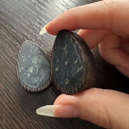 My blue greacy earplugs