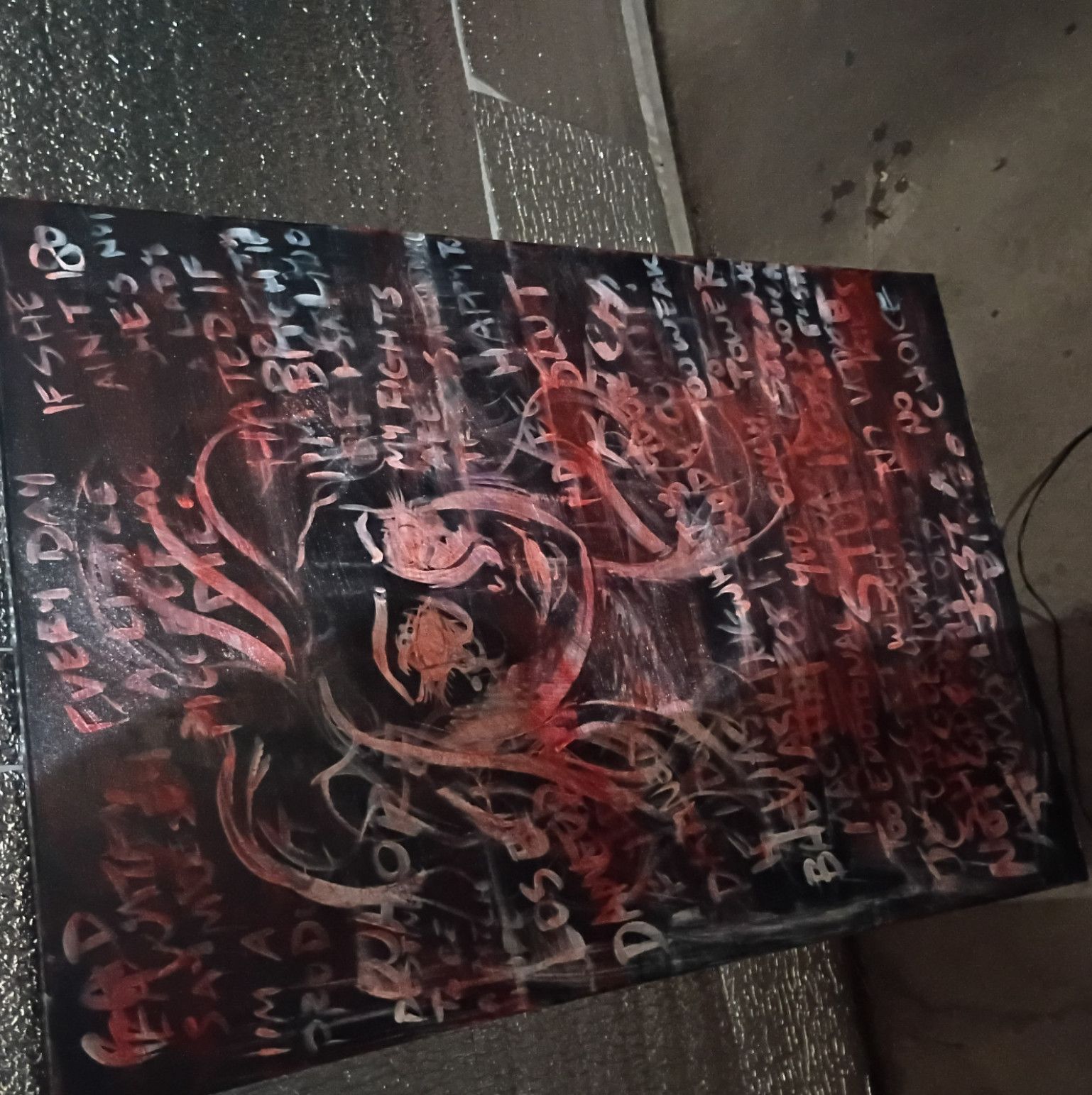 Weird Abstract Painting Acrylic Word Art