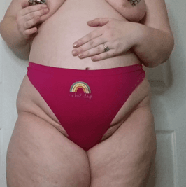 Pink Thong With Rainbow