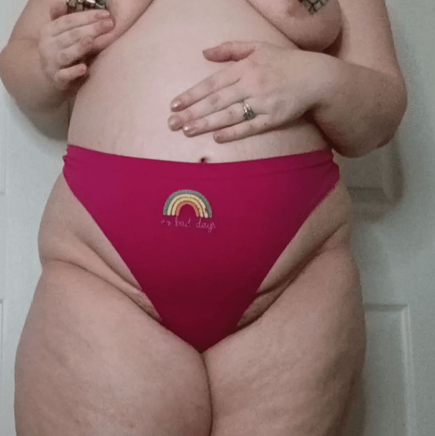 Pink Thong With Rainbow