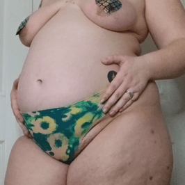 Green Trippy Thong Panties