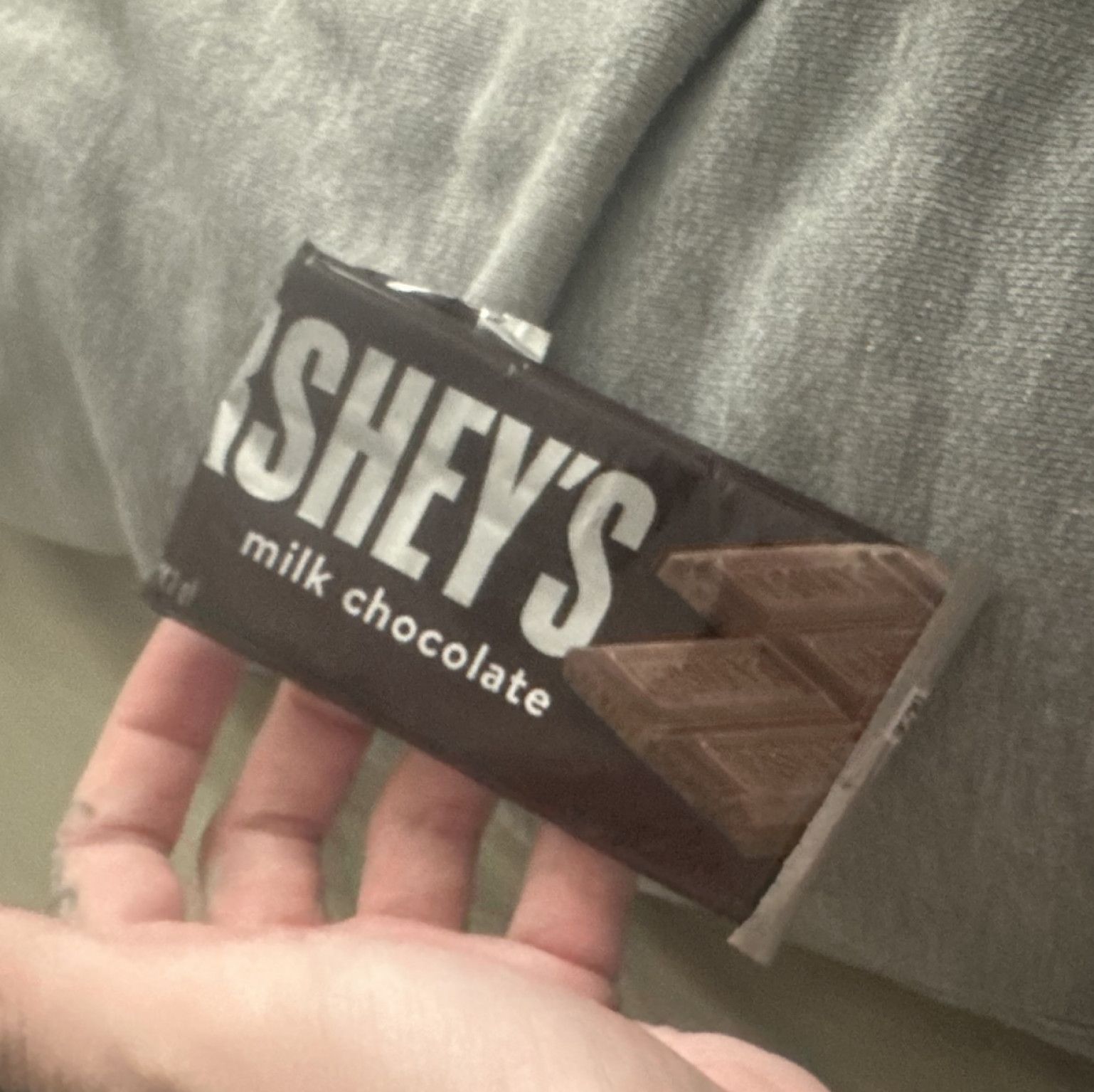 Half of my Hersheys bar lmaooo