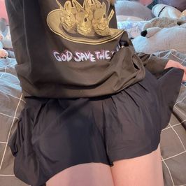 Worn Blue Skirt With Spats