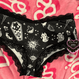 Gothic Witchy Black Panties