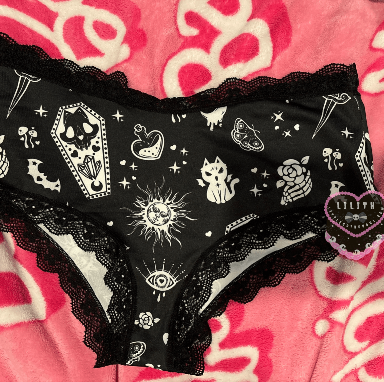 Gothic Witchy Black Panties