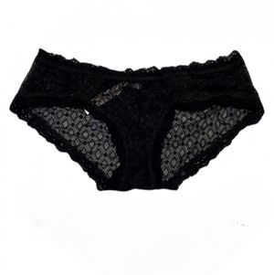 Used Black Lace Full Back Panty