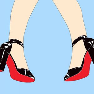 Red Sole Heels Print