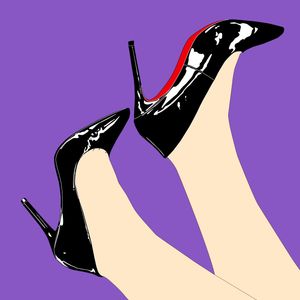 Black Stilettos Print