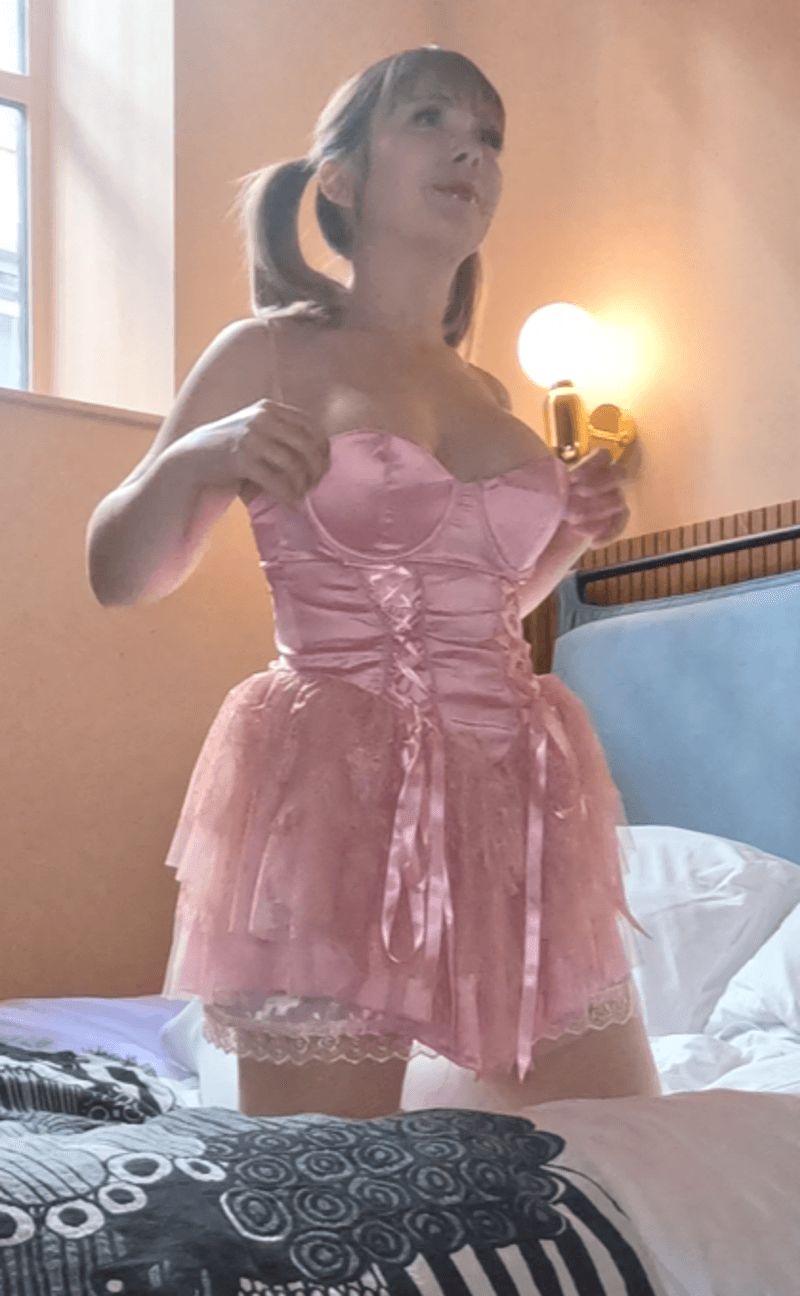 Pink Princess Dress and panties as worn by Cherry English