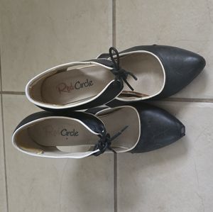 Old Dirty Worn Black Heels