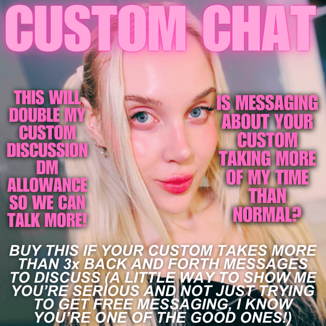 EXTRA MESSAGING ABOUT A CUSTOM ORDER