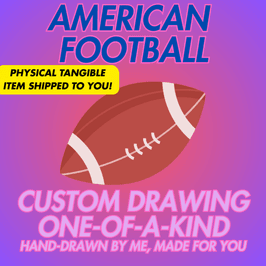 AMERICAN FOOTBALL CUSTOM DRAWING