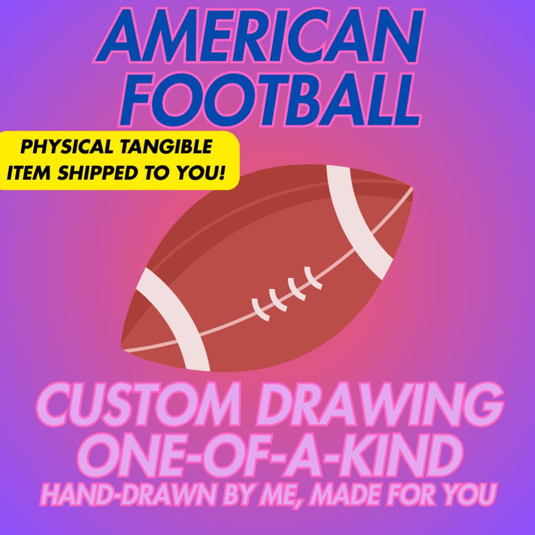 AMERICAN FOOTBALL CUSTOM DRAWING