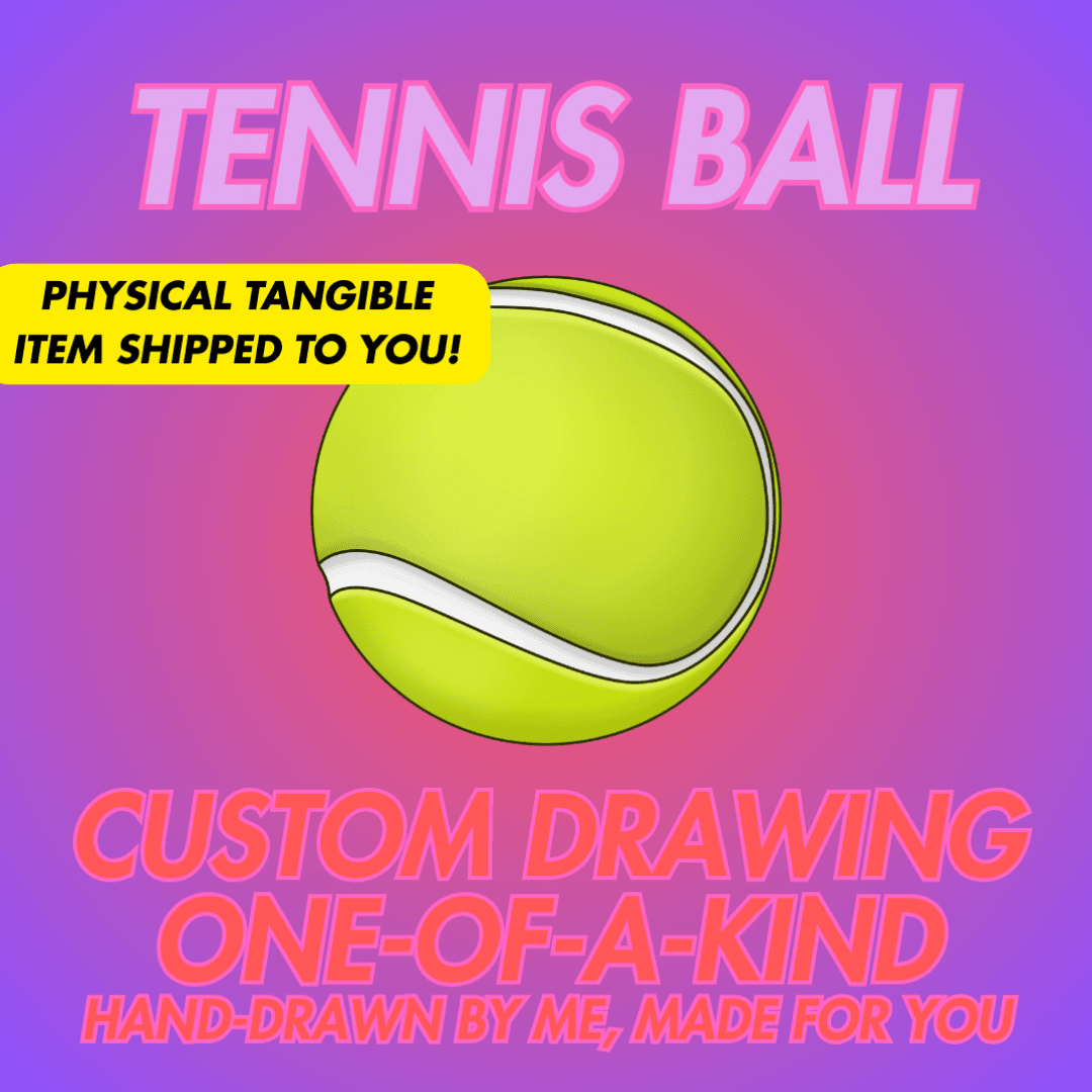 TENNIS BALL CUSTOM DRAWING