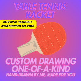 TABLE TENNIS RACKET CUSTOM DRAWING