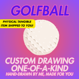 GOLFBALL CUSTOM DRAWING