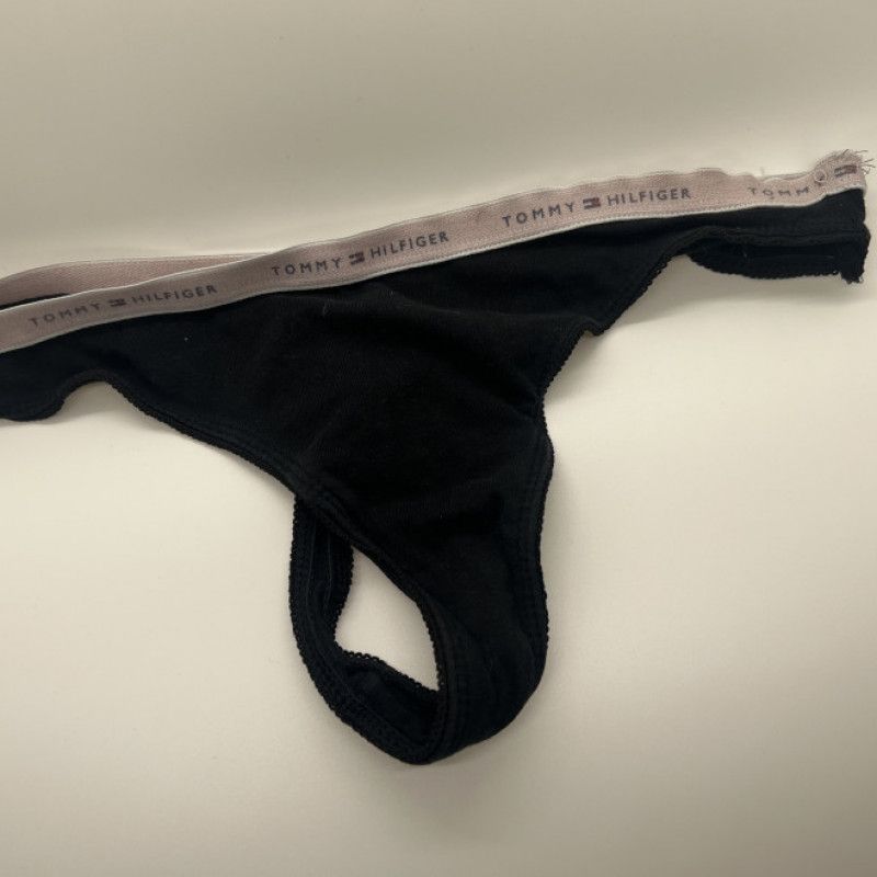 Black Tommy Hilfiger Thong