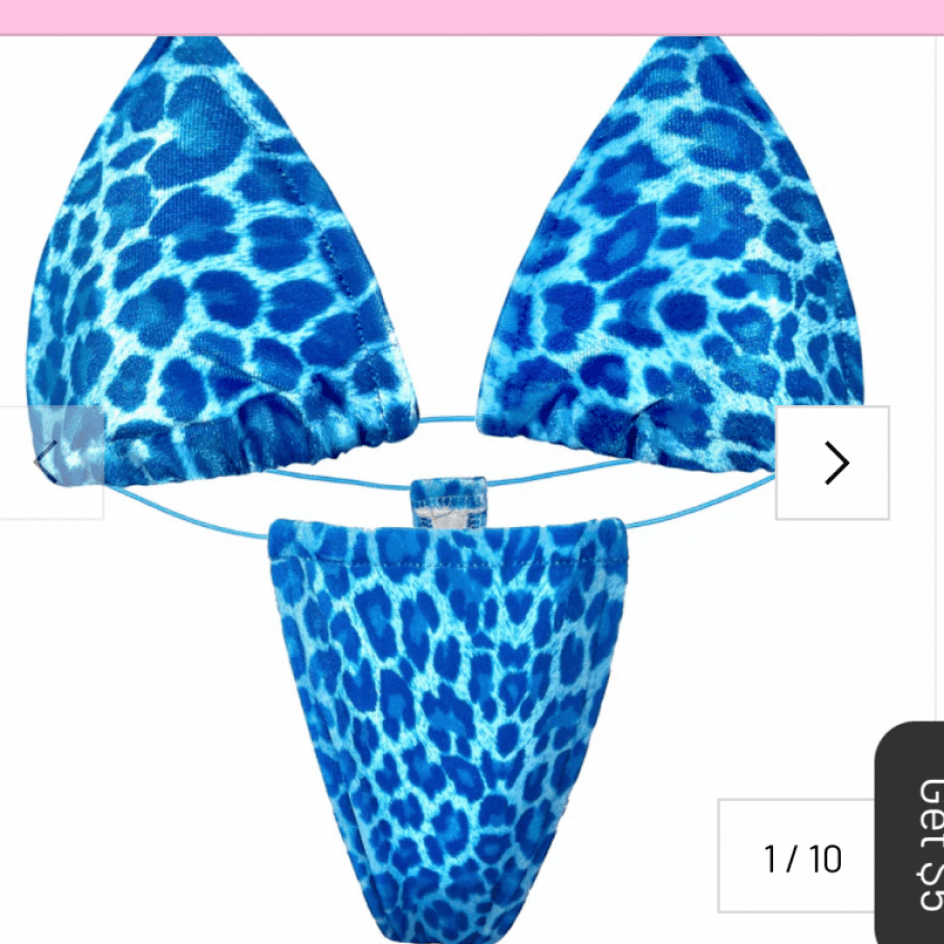 Gift me: blue leopard print bikini