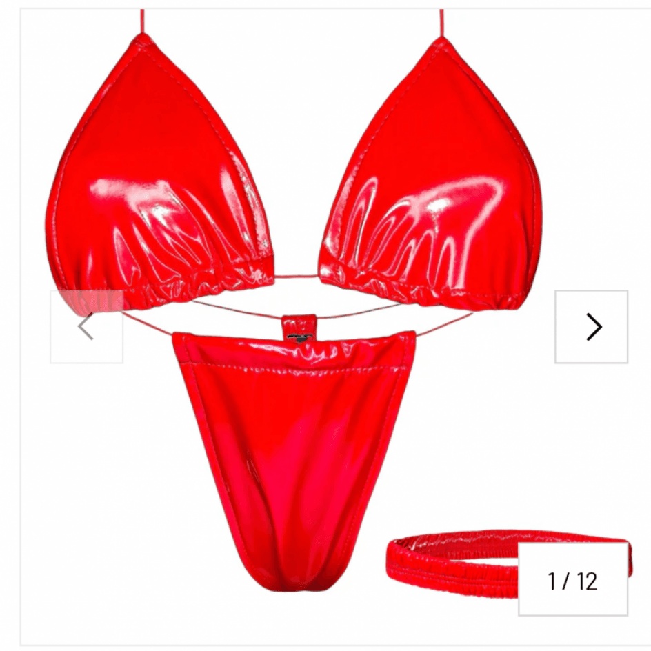 gift me: shiny red bikini
