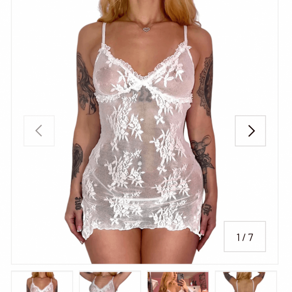 gift me: white lace lingerie dress