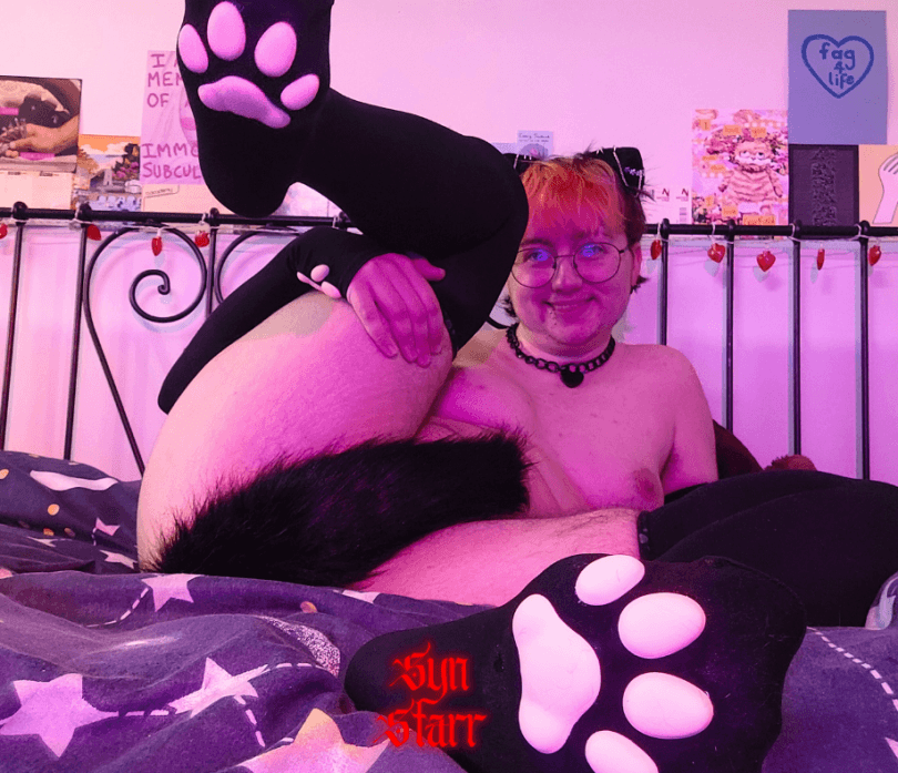 Worn paw socks
