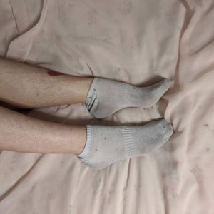 Worn White Ankle Socks