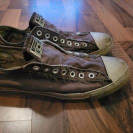 Purple Converse Slip On shoes