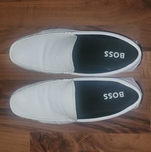 Hugo Boss white mocs