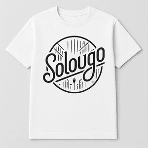 Solougo Studio Merch  White Logo TShirt