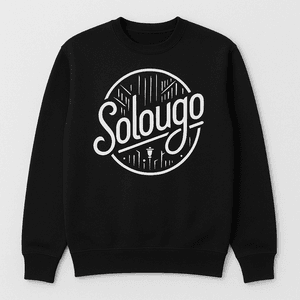 Solougo Studio Merch  Black Crewneck Sweatshirt