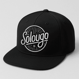 Solougo Studio Merch  Black Logo Cap One Size