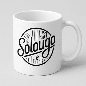 Solougo Studio Merch  White Logo Mug