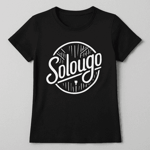 Solougo Studio Merch  Womens Black Logo TShirt