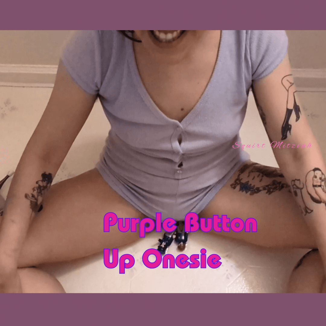 Purple Button Up Onesie