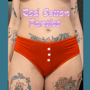 Red Cotton Panties