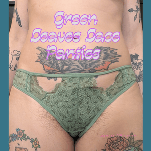 Green Leaves Lace Panties