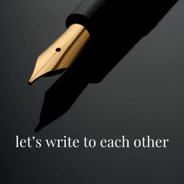 lets write to each other