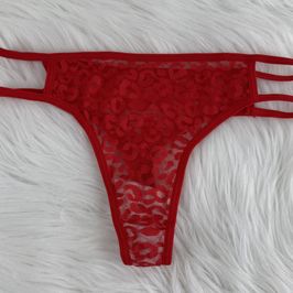 Leopard Red Thongs