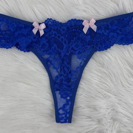 Vintage Lacy Blue Thongs