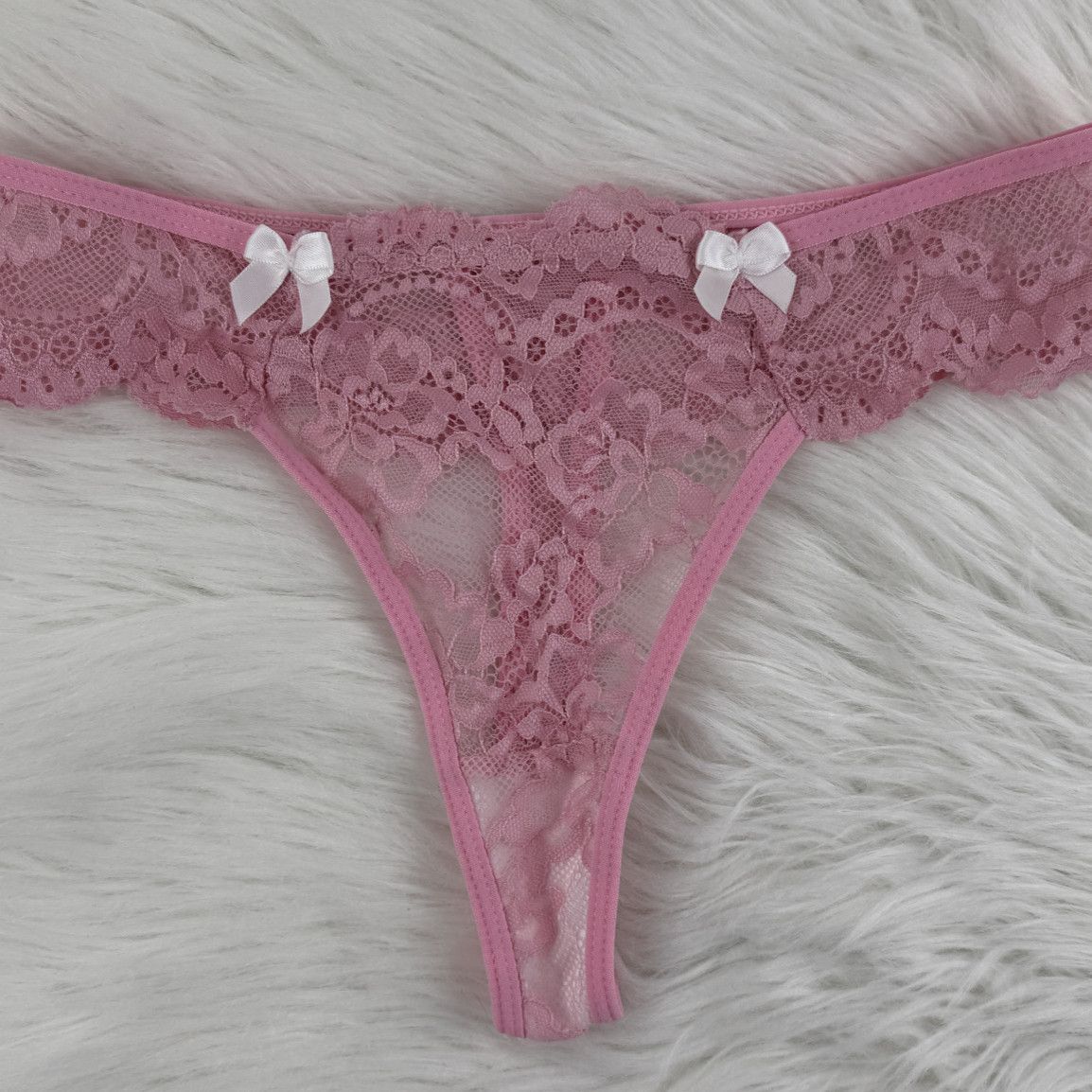 Vintage Lacy Pink Thongs