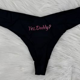 Yes Daddy Black Thongs