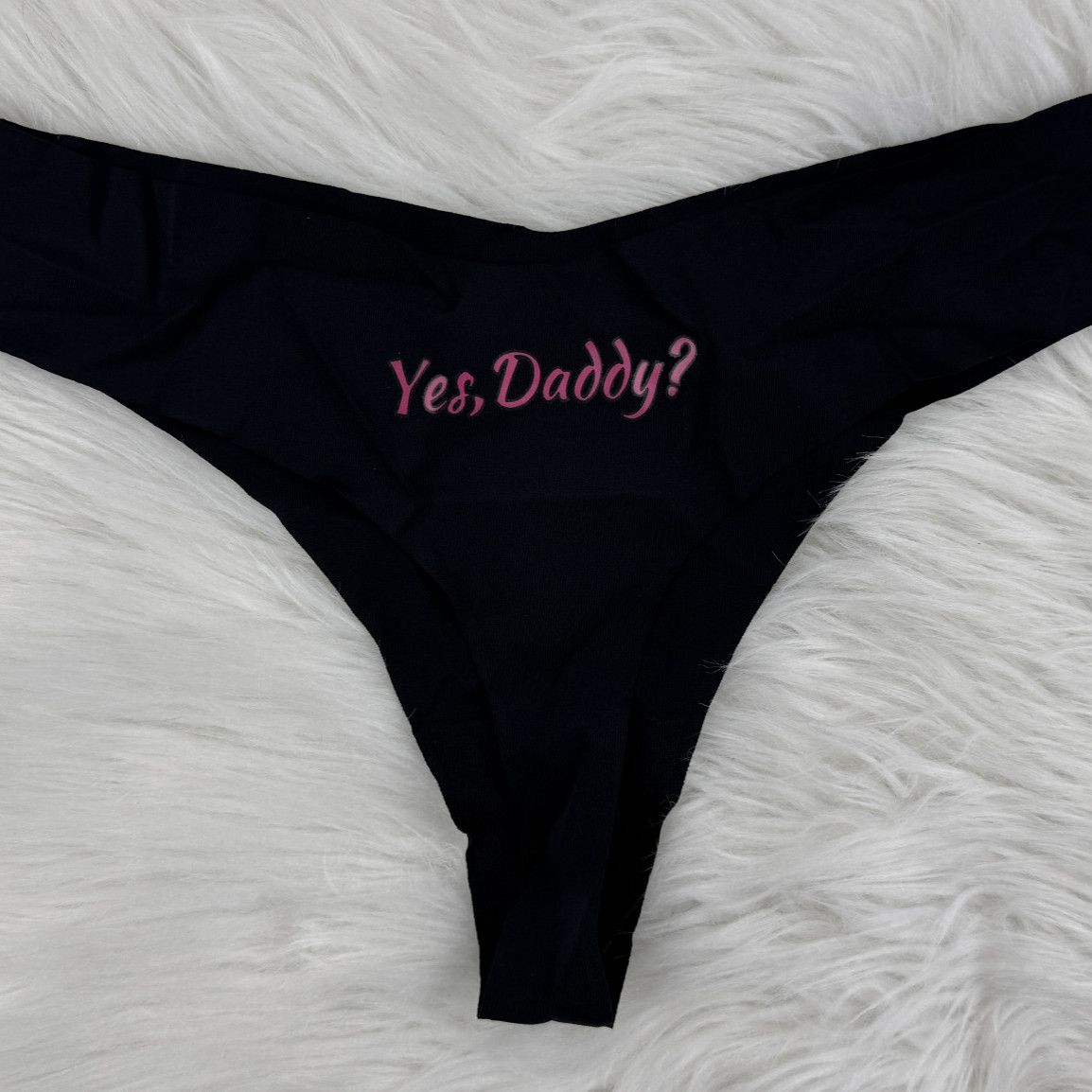 Yes Daddy Black Thongs