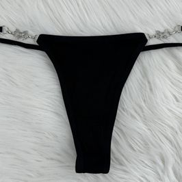 Regular Black Butterfly Thongs