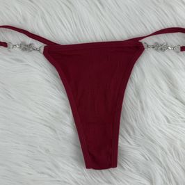 Regular Cherry Thongs with Butterflies