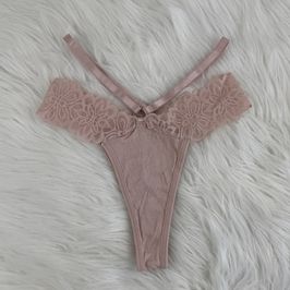 Pink Thongs with Stripes